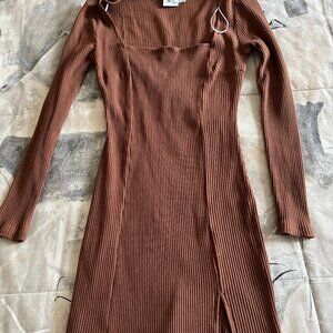 Long sleeve knit dress